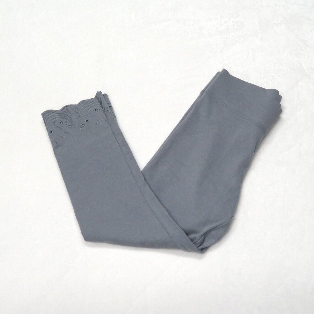 HUE Fashion Cotton Capri Leggings Gray XS